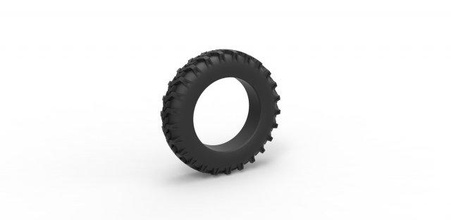 diecast trator pneu 2 escala 1 to 10 3d impressão modelo in veículo 3dexport roda caminhão unimog estrada terreno brinquedo imprimível 3d print model - Mito3D