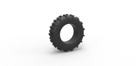 diecast trator pneu 3 escala 1 to 25 3d impressão modelo in veículo 3dexport roda caminhão estrada terreno brinquedo imprimível 3d print model - Mito3D