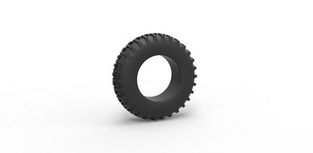 diecast tractor tire 4 scale 1 25 tyre wheel truck offroad allterrain scaled toy print printable 3d print model - Mito3D