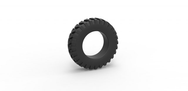 döküm traktör tekerlek 7 ölçek 1 25 offroad arazi lastiği ölçekli oyuncak Yazdır yazdırılabilir 3D print model - Mito3D
