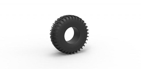 fundido presión trom neumático 5 escala 1 25 rueda baja camino terreno escamoso juguete impresión imprimible 3d print model - Mito3D