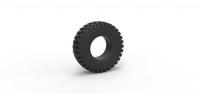 diecast truck tire 4 scale 1 25 vehicle tyre wheel trucktire offroad allterrain scaled toy print printable 3D print model - Mito3D