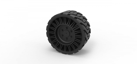 pressofuso twheel caricatore 3d stampa modello in settore automobilistico 3dexport ruota pneumatico veicolo stampabile giocattolo frontale 3d print model - Mito3D