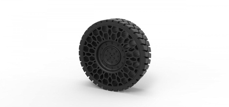 diecast twheel hammer h1 wheel tire part vehicle print printable toy 3d print model - Mito3D