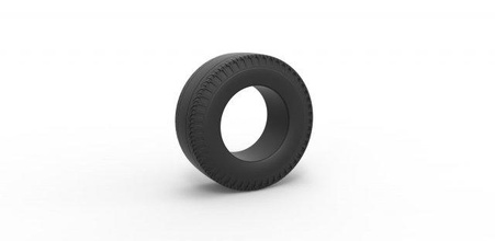 diecast rear tire of vintage dragster version 2 scale 1 to 10 3d print model in vehicle 3dexport tyre wheel oldschool hotrod drag sport scaled toy printable 3d print model - Mito3D