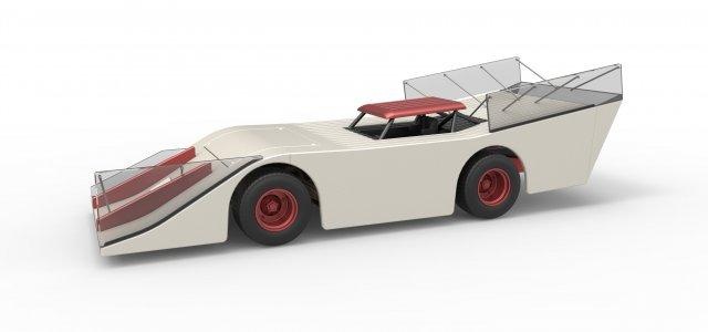 döküm nostaljik haydut kir geç model yarış araba ölçek 1 25 araç kanatlı kanat değiştirilmiş kirlatemodeli arabası v8 ölçekli oyuncak Yazdır yazdırılabilir pisti 3d print model - Mito3D