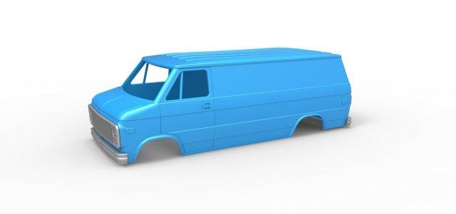 döküm nostaljik kamyonet kabuk ölçek 1 25 araç ölçekli oyuncak Yazdır yazdırılabilir 3d print model - Mito3D
