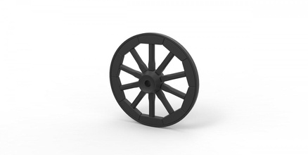 diecast wagon wheel tire part vehicle print printable toy 3d print model - Mito3D