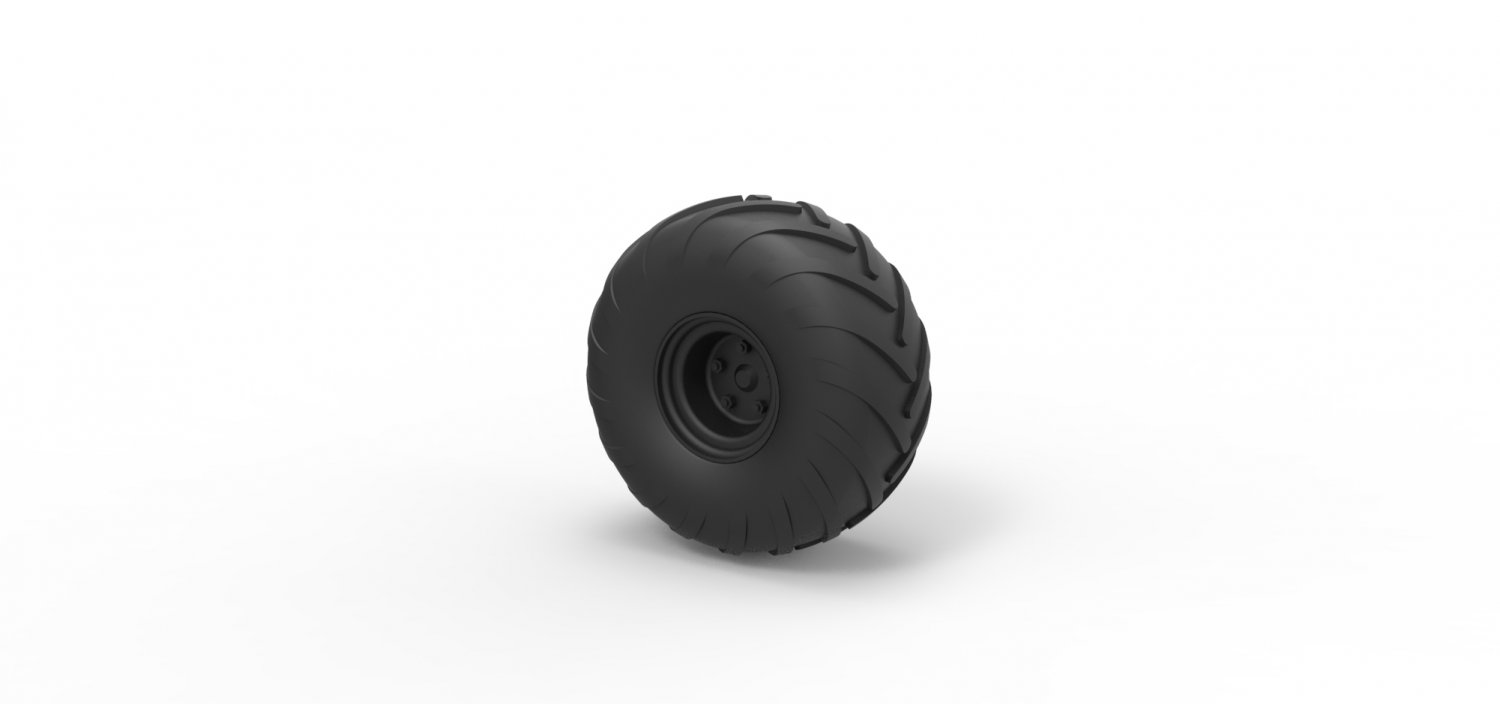 Druckguss-Rad argo Rad Reifen Teil Fahrzeug drucken bedruckbar ist diecast - Spielzeug 3D print model - Mito3D
