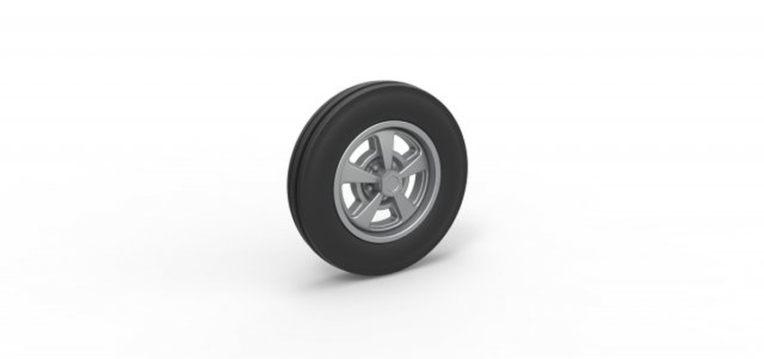 diecast roda of pequeno quadra puxar trator escala 1 to 25 3d impressão modelo in veículo 3dexport pneu brinquedo imprimível 3d print model - Mito3D