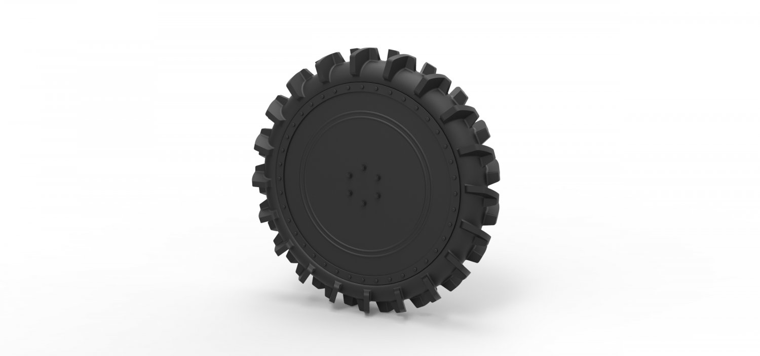 fundido presión rueda pantano calesa 3d impresión modelo in automotor 3dexport neumático vehículo imprimible juguete 3D print model - Mito3D