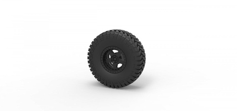 diecast troféu roda de caminhão pneu a parte do veículo imprimir printable brinquedo trophytruck 3d print model - Mito3D
