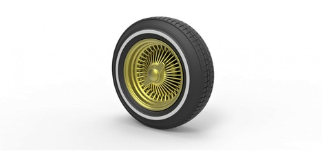 döküm tel tekerlek alçak sürücü ölçek 1 to 10 3d yazdır model in otomotiv 3dexport araba çark oyuncak yazdırılabilir tekerleği ölçekli 3d print model - Mito3D
