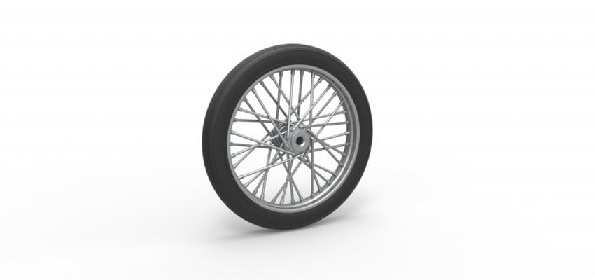 diecast wire wheel of vintage dragster scale 1 to 25 3d print model in vehicle 3dexport wirewheel spokewheel dragsterwheel oldschool scaled toy printable 3d print model - Mito3D