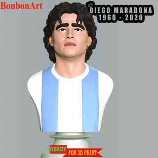 diego maradona bust figurines figure champion fifa wordcup troply football dubai argentina soccer 2022 3dprint 3dprinting statue anime manga 3d print model - Mito3D