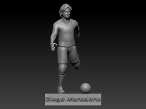 diego maradona 3d drucken modell skulptur 3dexport diegomaradona fußball fußballer fußballspieler 3dprint 3dprinter 3dprinted 3dprinting argentinien 3d print model - Mito3D