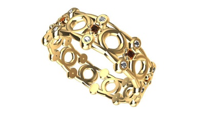 a ring gems 3d print model in rings 3dexport gold 3d print model - Mito3D
