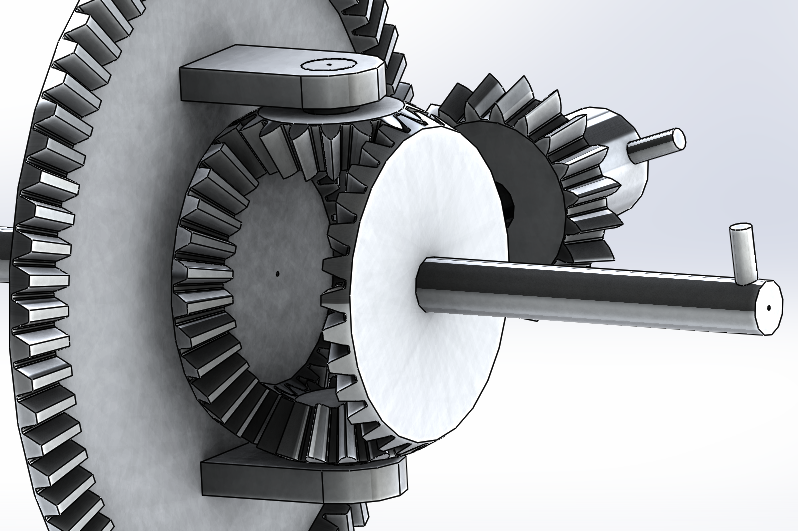 differenziale 3d stampa modello in ingegneria 3dexport macchina smussatura ingranaggio trasmissione 3D print model - Mito3D