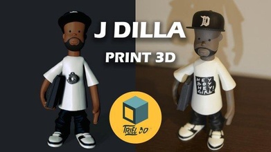 j dilla 3d print model in man 3dexport jdilla james dewitt yancey jay hip hop music singer rapper fifure exclusive soulquarians famous 3d print model - Mito3D