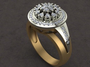 dimonds ring 3d drucken modell ringe 3dexport gold rringend schmuck hochzeiten 3d print model - Mito3D