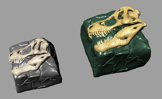 Dinozor fosiller pc dizüstü bilgisayar 3d heykel sazan balık klavye tuşu dekoratif anahtarlık Sanat feng Shui oyuncak moda zodyak hayvanlar oyuncaklar figürinler takı mobilya 3d print model - Mito3D