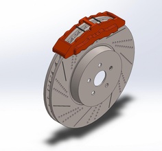 disk fren montaj bedava 3d yazdır model in mühendislik 3dexport kaliper diski kaliperi araba araç solidworks mekanik havacılık 3d print model - Mito3D