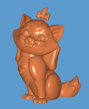 disney marie aristocatas 3d impressão modelo in animais 3dexport aristocat disneymodel gato animal animação stl resina filamento 3d print model - Mito3D