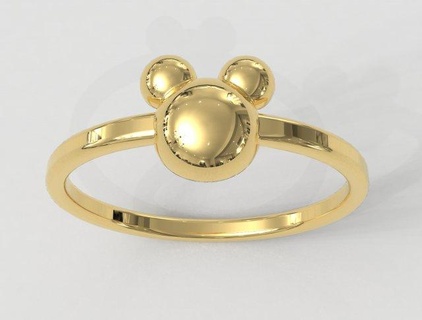 Disney mickey anel argolas gold ring jewelry rings joalheria ouro paulorani moda clássico moderno prata disney mouse minniemouse Mickey Mouse 3d print model - Mito3D