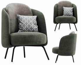 dire Italia lucia divano poltrona tagliare mescolare pelle chaise sala plaid cuscino tessuto contemporaneo moderno beyl piegare 3d print model - Mito3D
