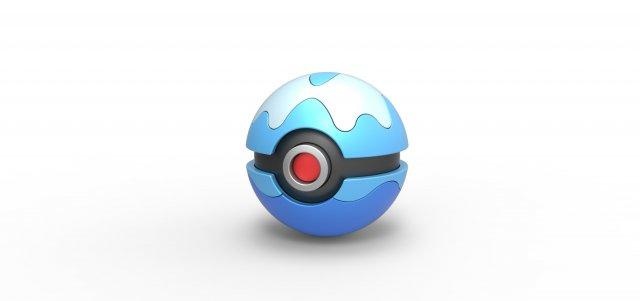 dive ball pokeball pokemon concept container anime toy print printable diveball 3d print model - Mito3D