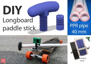 diy longboard paddle stick paddling 3d print model - Mito3D