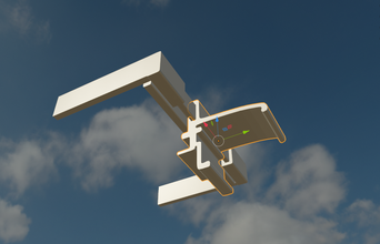 dji mini sun visor - parasole drones flying fpv parasol 3d print model - Mito3D