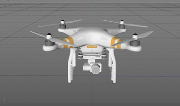 dji fantôme 4 3d modèle in drone hélicoptère 3dexport 3ds avion couronne fbx loisir max mental rayon obj quadcopter vray volant hélice quadricoptère quad air 3d print model - Mito3D