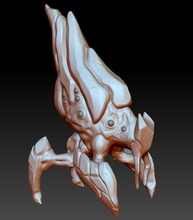 djuk monstro monstros cavaleiro horror escultura do busto evoluiu erro caranguejo 3d print model - Mito3D