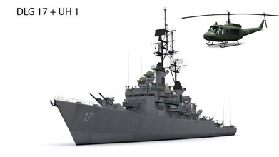 dlg 17 uss Harry yarnell embarcación vehículo destructor 3d print model - Mito3D