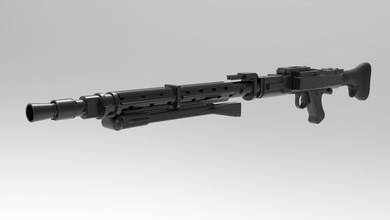 dlt-19 heavy blaster rifle in 1-12 1-6 scale 3d print model sci-fi 3dexport stl starwars star wars 112 jedi babyyoda dlt space metal 3dprint stormtrooper 3d print model - Mito3D