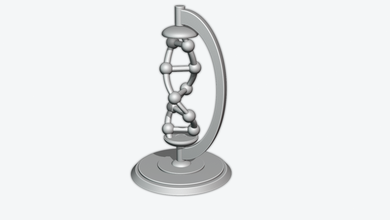 dna rotator 3d print model in biology 3dexport printed design geek accessories science 3d print model - Mito3D