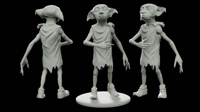 dobby casa duende atormentar oleiro modelo impressão 3d in monstros criaturas 3dexport tomada 3dprint 3dcharacter scifi personagem anatomia jogos corpo estatuetas fantasia zbrush anime guerreiro herói monstro 3D print model - Mito3D