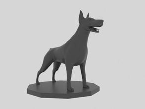 doberman chien animal compagnie zoo marin 3dprinter 3dprinted 3dprinting 3d print model - Mito3D
