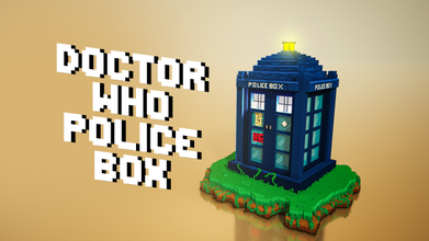 doctor who police box tardis voxel design 3d model in 3dexport doctorwho scifi pixel art magicavoxel cool lowpoly gameassets gameasset 3d print model - Mito3D