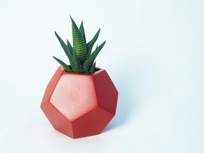 dodecaedro fioriera vivere all'aperto giardinaggio fioriere pentole indoor succulente cactus di plastica stampa elegante moderna scrivania mensola pot 3d print model - Mito3D