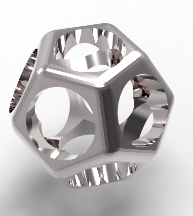 dodecahedron ring 3d print model in rings 3dexport mensring jewelry fashion style accessoires 3D print model - Mito3D