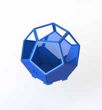 dodecahedron shaped pot decoration floors 3d print model - Mito3D