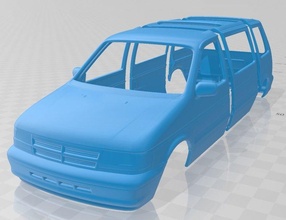 dodge caravan 1990 printable body van slot scalextric tamiya rc miniz hobby micro 3d print model - Mito3D