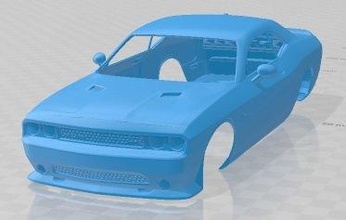 esquive challenger srt8 2011 imprimable corps voiture 3d impression modèle in automobile 3dexport fente scalextric tamiya rc miniz loisir micro 3d print model - Mito3D