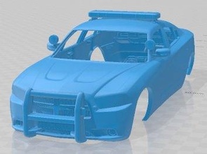 dodge charger police 2011 printable body car slot scalextric tamiya rc miniz hobby micro 3d print model - Mito3D