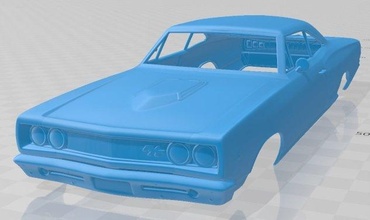atlatmak taç rt hardtop coupe 1968 yazdırılabilir vücut araba yuva ölçülü Tamiya rc miniz hobi mikro 3d print model - Mito3D