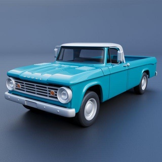 esquivar d100 1967 automotor coche vehiculo coches vehículo pasatiempo auto vagón RAM camión escala modelo rueda Sla fdm impresión rc juguete 3d print model - Mito3D
