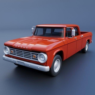 esquivar d200 1967 automotor coche vehiculo coches vehículo pasatiempo auto vagón RAM camión escala modelo rueda Sla fdm impresión rc juguete 3d print model - Mito3D