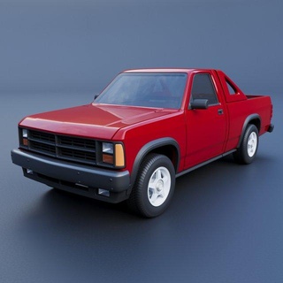 dodge dakota shelby 1989 automotive car cars vehicle hobby auto ram truck scale model wheel sla fdm print rc toy 3d print model - Mito3D